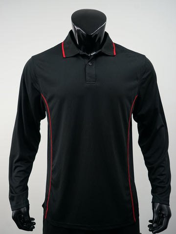 Stitch Feature Essentials-Unisex Adults L/S Polo detail