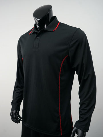 Stitch Feature Essentials-Unisex Adults L/S Polo detail