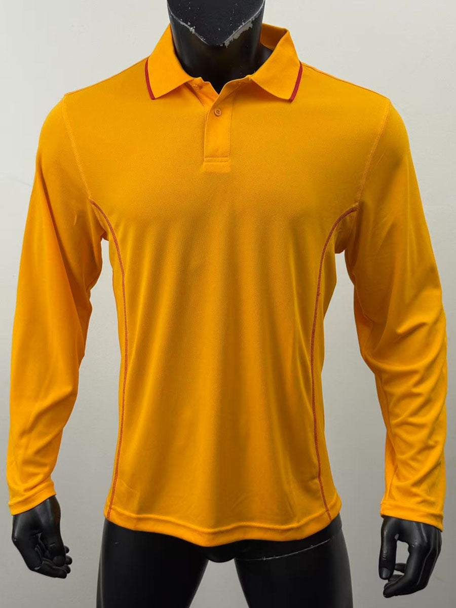 Stitch Feature Essentials-Unisex Adults L/S Polo detail