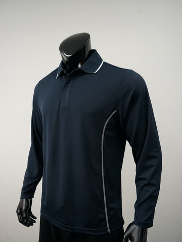 Stitch Feature Essentials-Unisex Adults L/S Polo detail