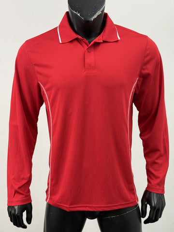 Stitch Feature Essentials-Unisex Adults L/S Polo detail
