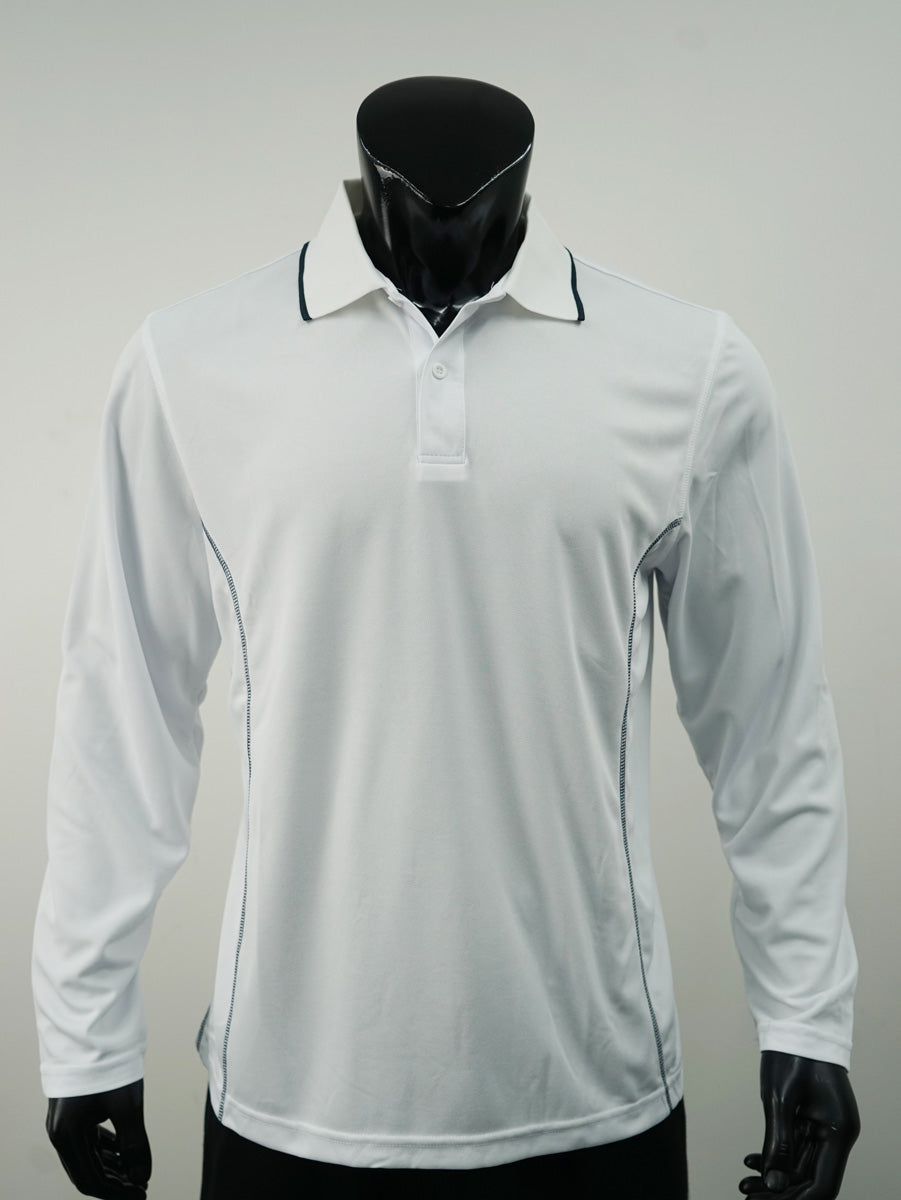 Stitch Feature Essentials-Unisex Adults L/S Polo detail