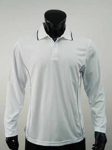 Stitch Feature Essentials-Unisex Adults L/S Polo detail