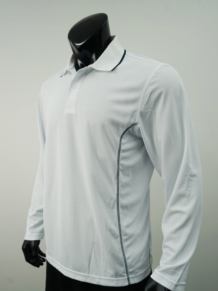 Stitch Feature Essentials-Unisex Adults L/S Polo detail