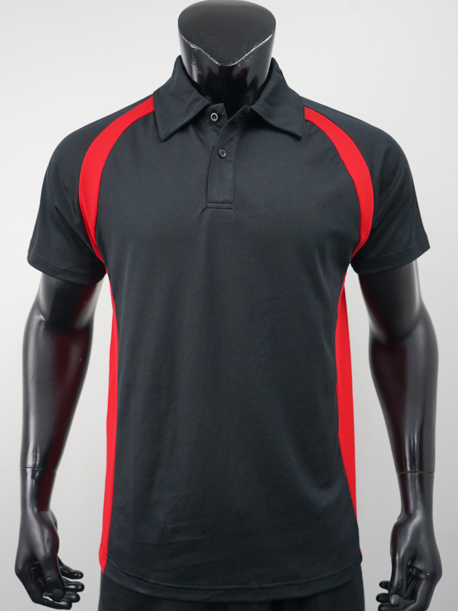 Team Essentials-Mens Short Sleeve Contrast Panel Polo detail