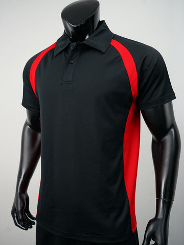 Team Essentials-Mens Short Sleeve Contrast Panel Polo detail