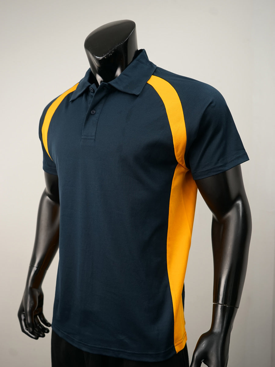 Team Essentials-Mens Short Sleeve Contrast Panel Polo detail