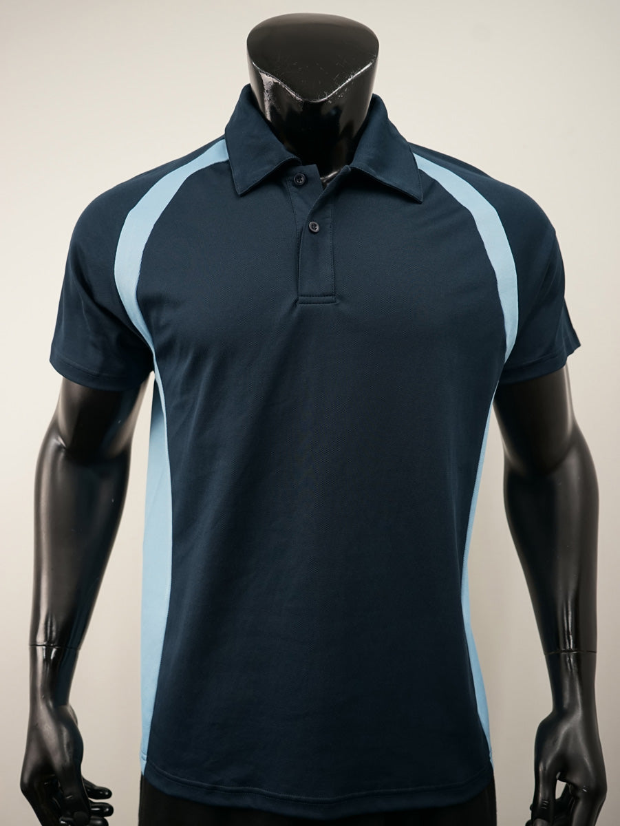 Team Essentials-Mens Short Sleeve Contrast Panel Polo detail