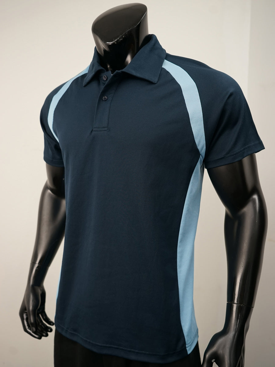 Team Essentials-Mens Short Sleeve Contrast Panel Polo detail