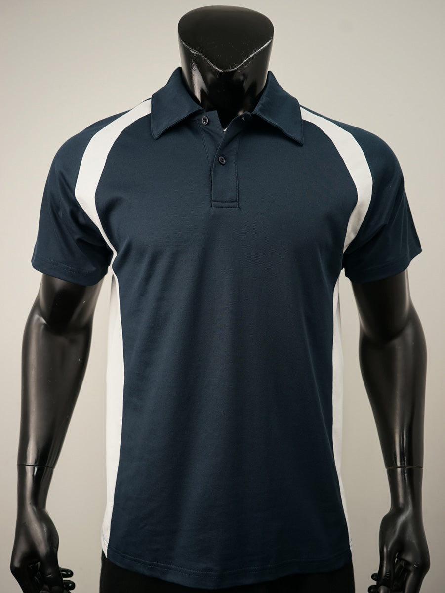 Team Essentials-Mens Short Sleeve Contrast Panel Polo detail