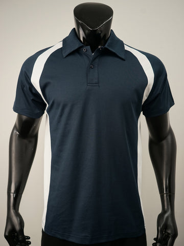 Team Essentials-Mens Short Sleeve Contrast Panel Polo detail