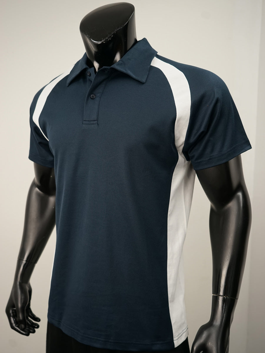 Team Essentials-Mens Short Sleeve Contrast Panel Polo detail