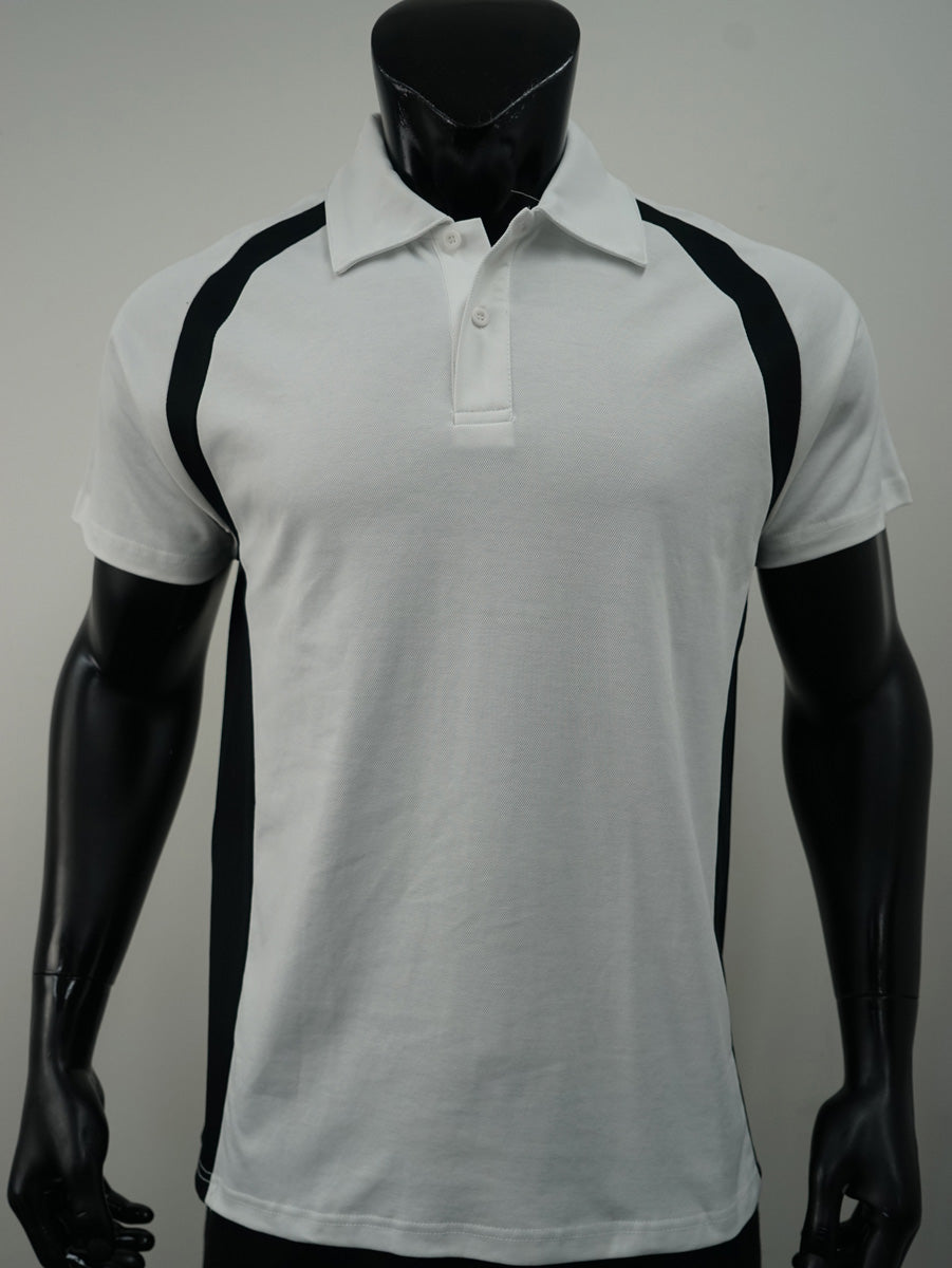 Team Essentials-Mens Short Sleeve Contrast Panel Polo detail