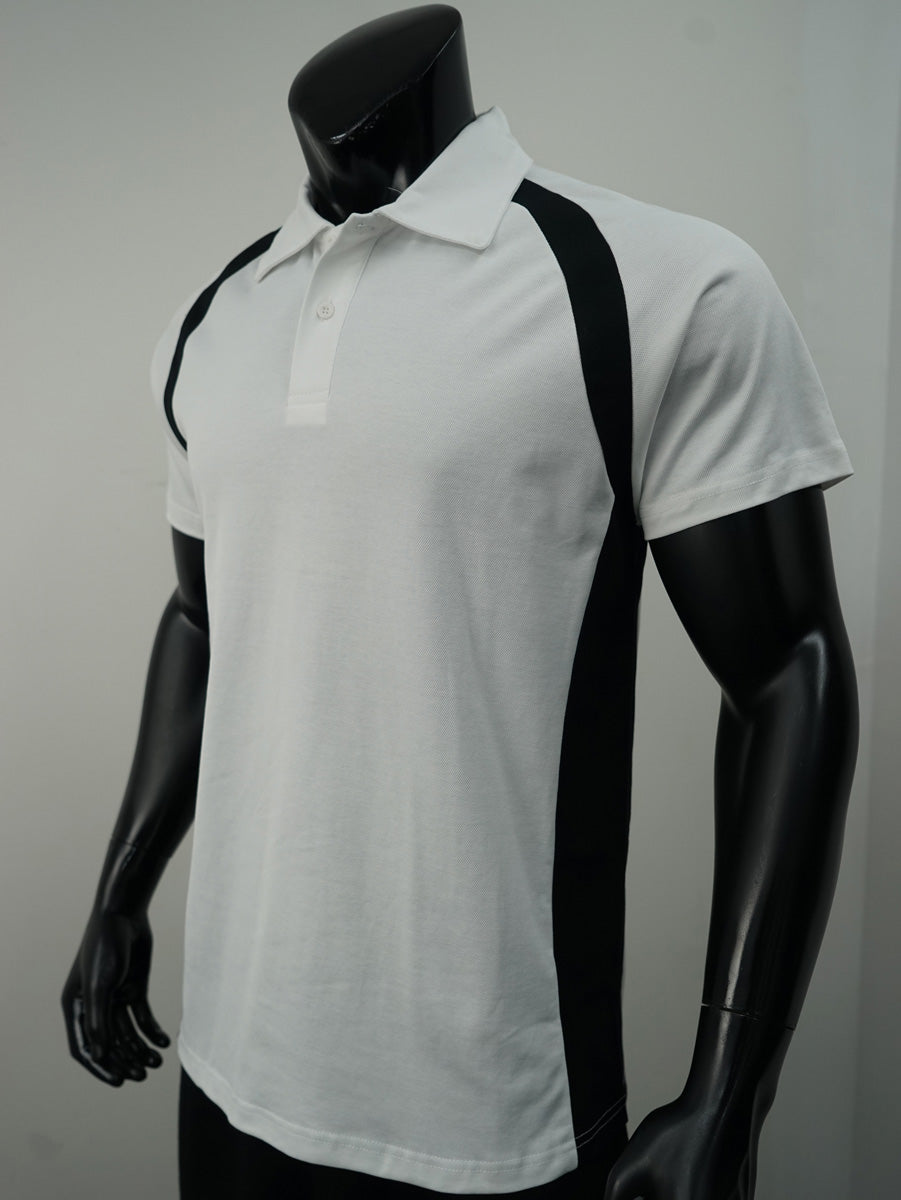Team Essentials-Mens Short Sleeve Contrast Panel Polo detail