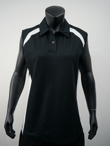Team Essentials-Ladies Sleeveless Contrast Polo detail