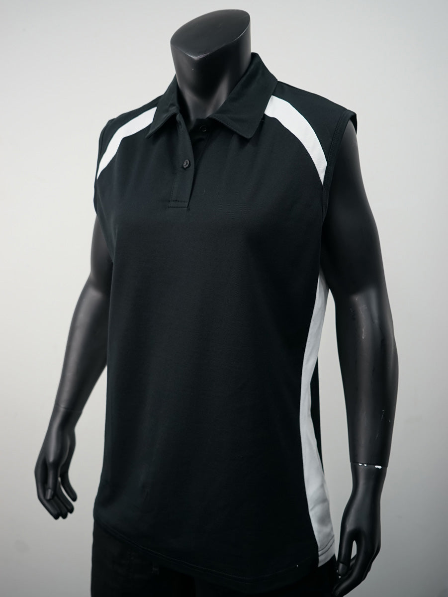 Team Essentials-Ladies Sleeveless Contrast Polo detail
