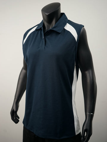 Team Essentials-Ladies Sleeveless Contrast Polo detail