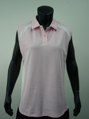 Team Essentials-Ladies Sleeveless Contrast Polo detail