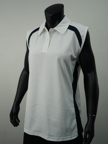 Team Essentials-Ladies Sleeveless Contrast Polo detail