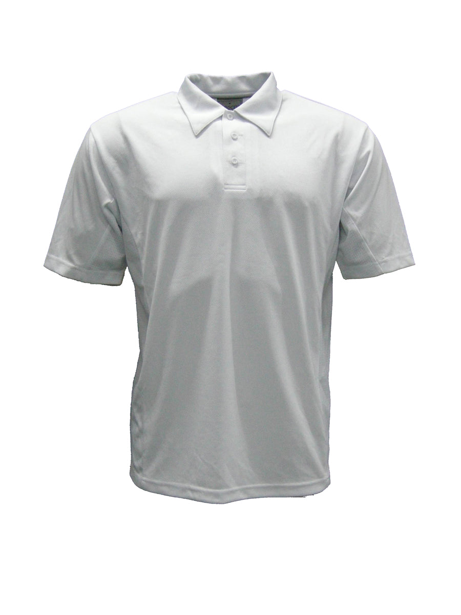Unisex Adults Cricket Short Sleeve Polo in White