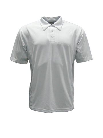 Unisex Adults Cricket Short Sleeve Polo in White