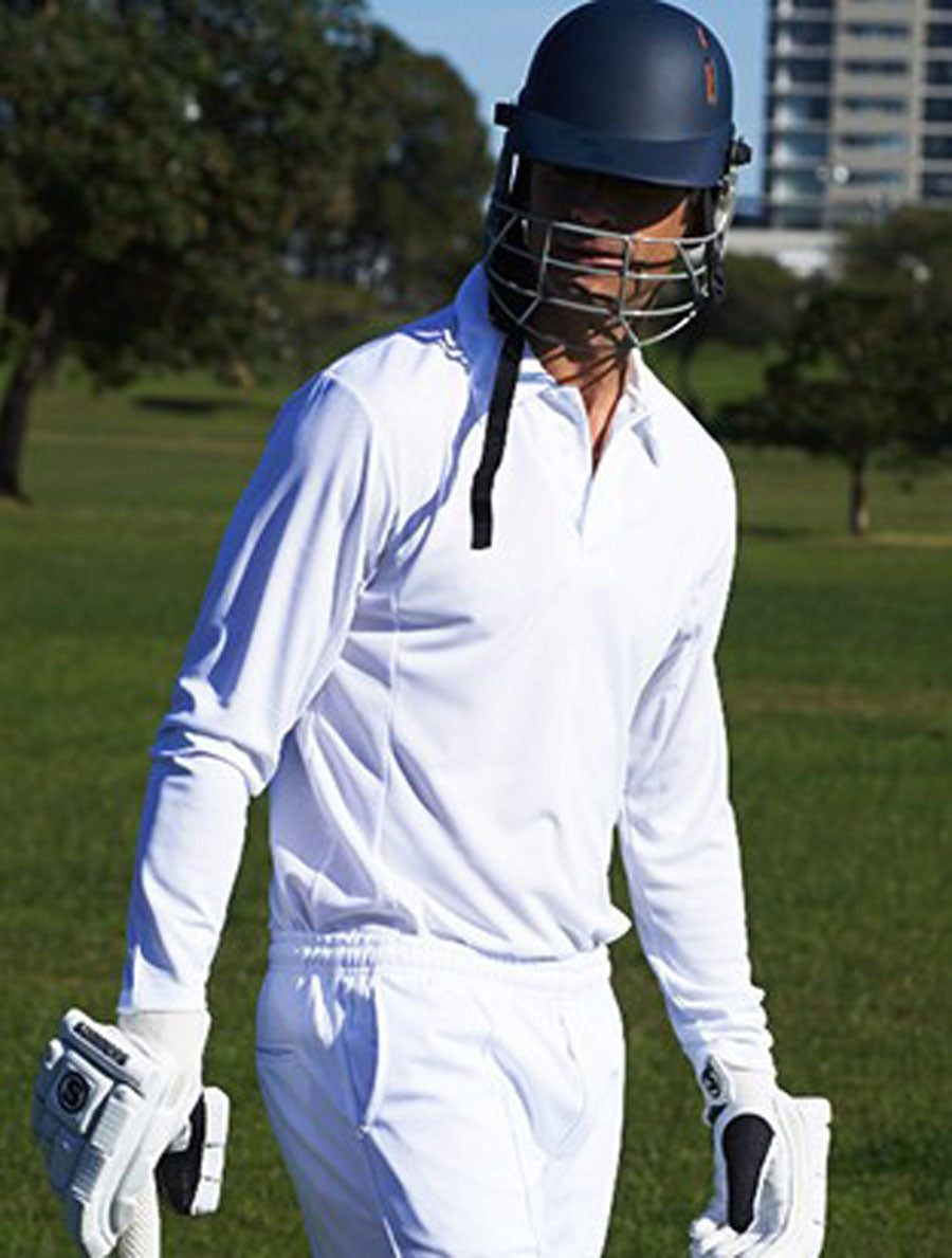 Unisex Adults Long Sleeve Cricket Polo, Bocini