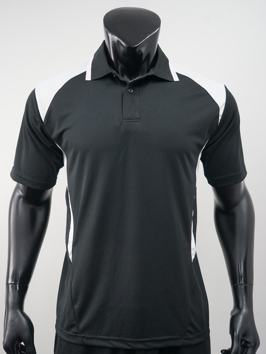 Unisex Adults Honey Comb Contrast Panel Polo detail