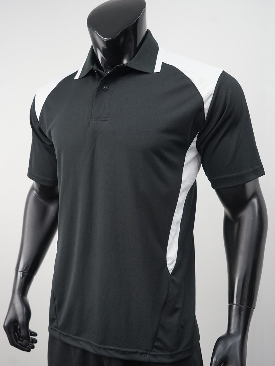 Unisex Adults Honey Comb Contrast Panel Polo detail