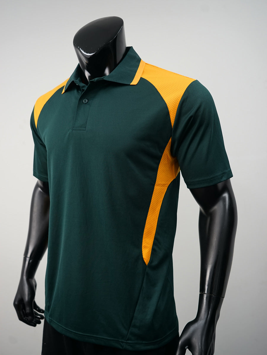 Unisex Adults Honey Comb Contrast Panel Polo detail
