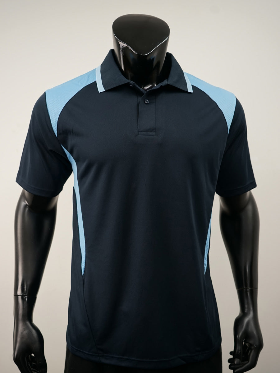 Unisex Adults Honey Comb Contrast Panel Polo detail