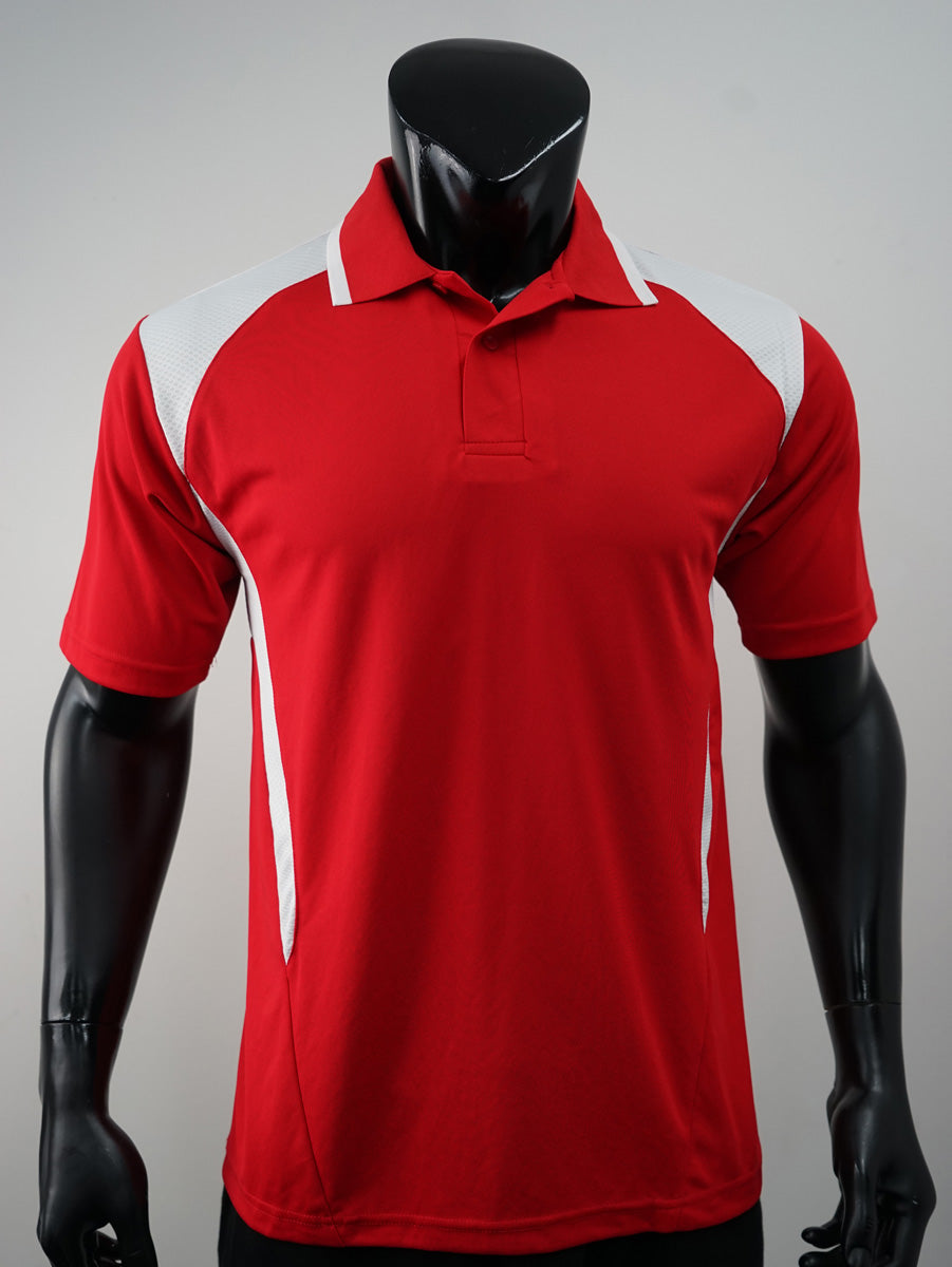 Unisex Adults Honey Comb Contrast Panel Polo detail
