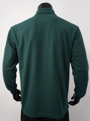 Mens Long Sleeve Basic Polo detail