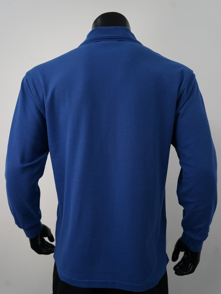 Mens Long Sleeve Basic Polo detail