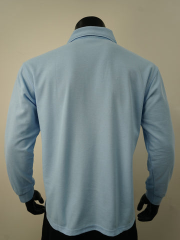 Mens Long Sleeve Basic Polo detail