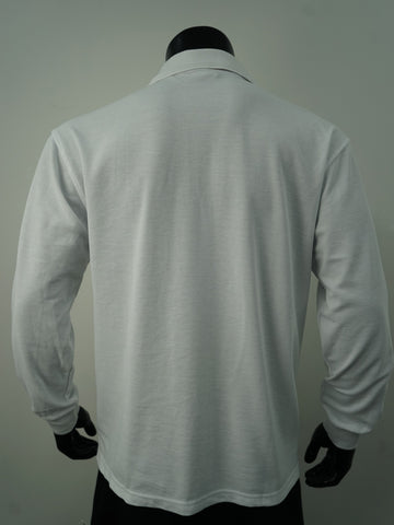 Mens Long Sleeve Basic Polo detail