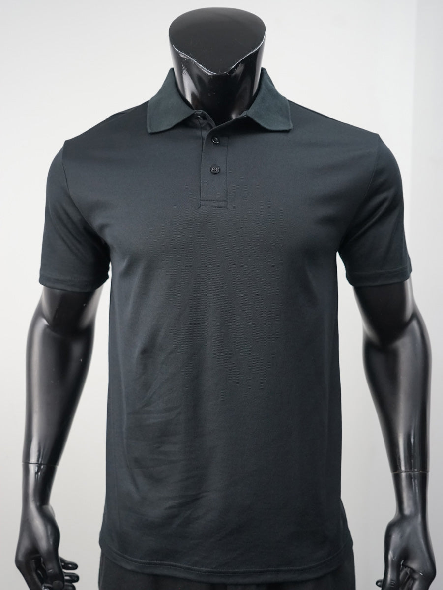 Plain Colour Poly Face Cotton Backing S/S Polo detail