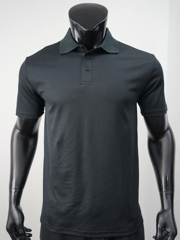 Plain Colour Poly Face Cotton Backing S/S Polo detail