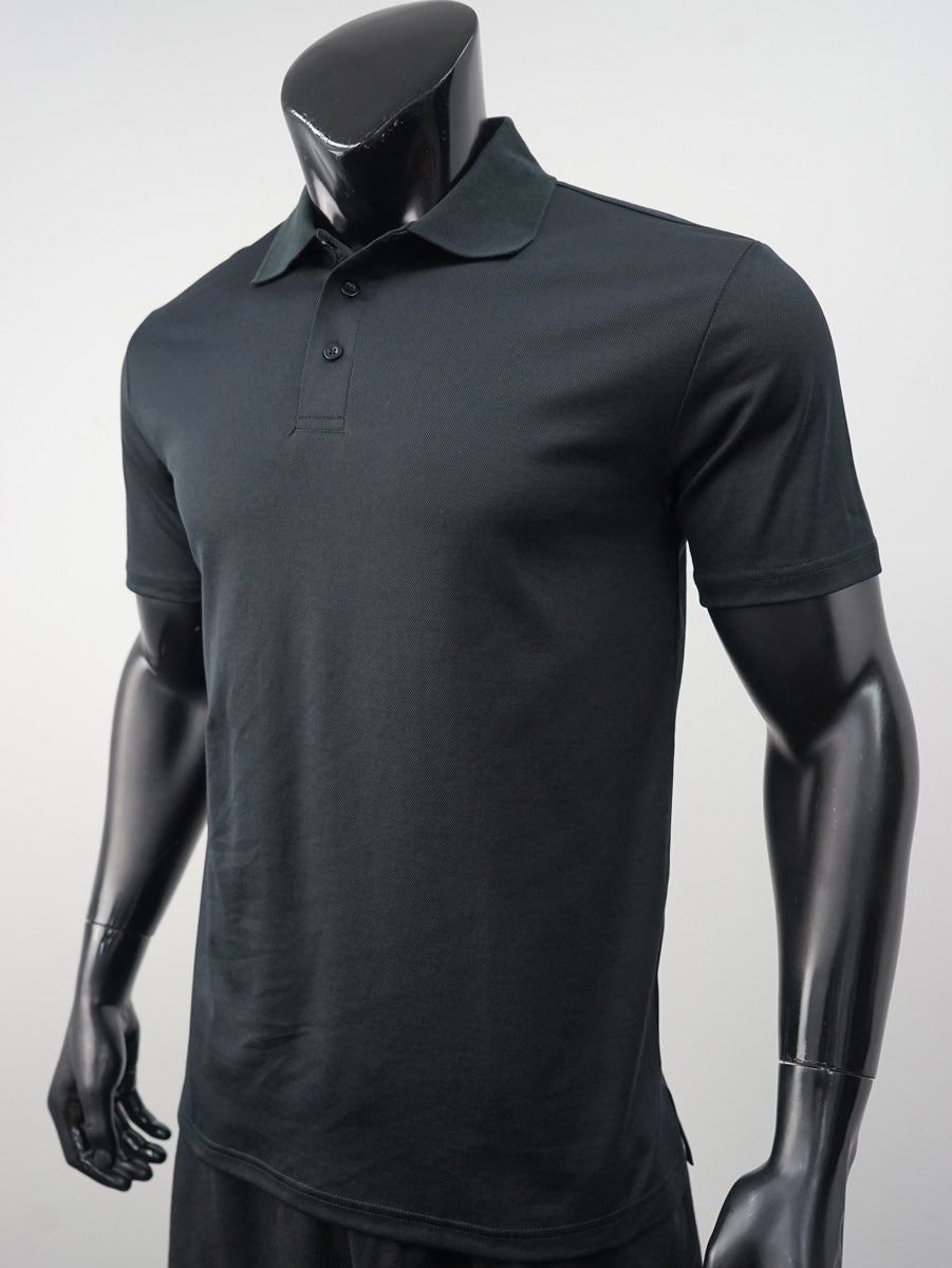 Plain Colour Poly Face Cotton Backing S/S Polo detail