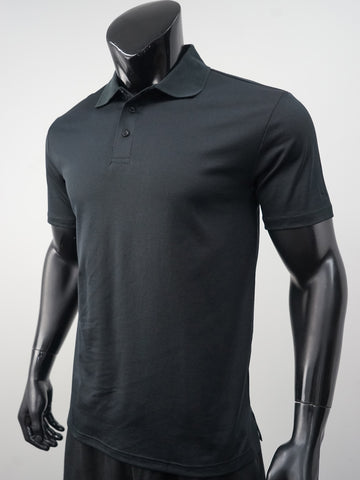 Plain Colour Poly Face Cotton Backing S/S Polo detail