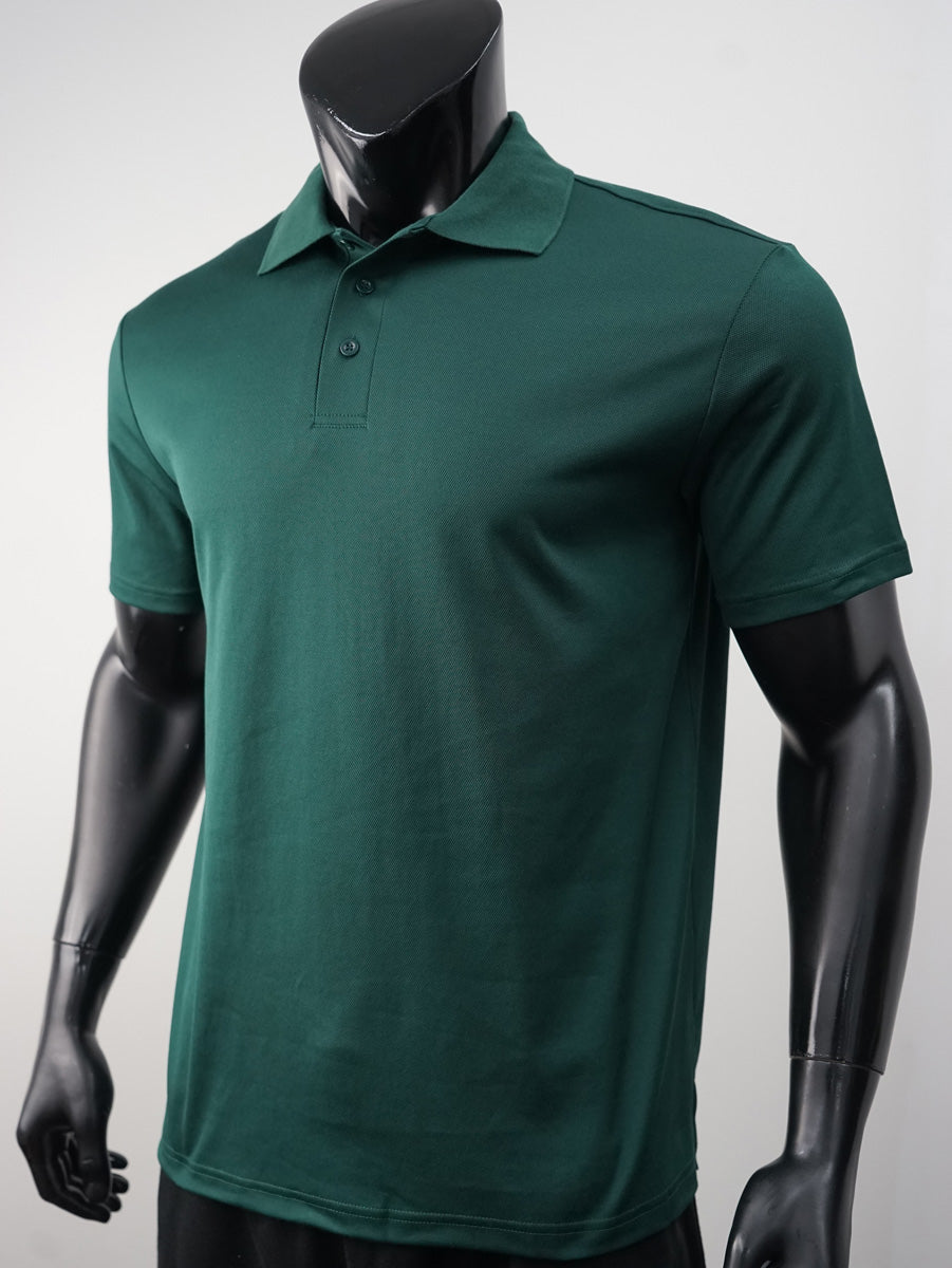 Plain Colour Poly Face Cotton Backing S/S Polo detail