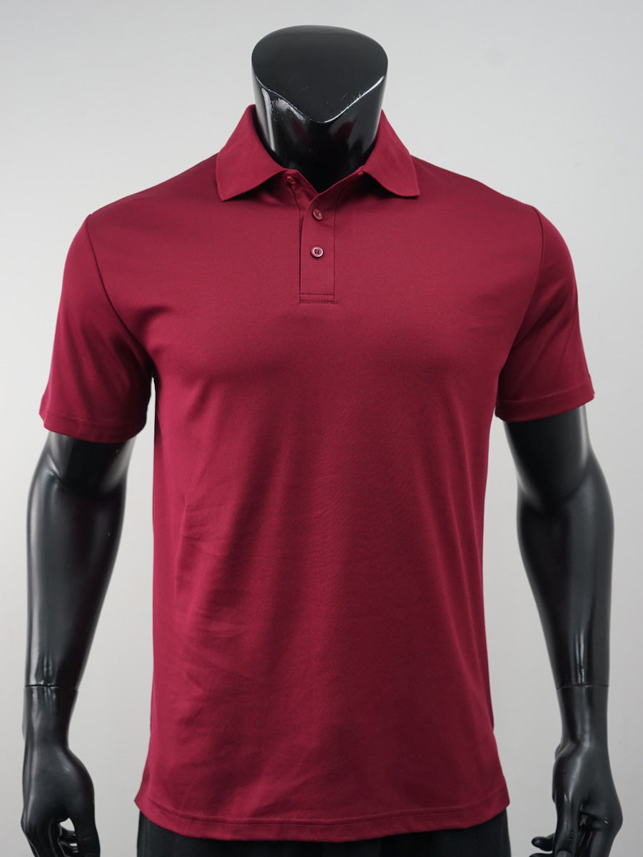 Plain Colour Poly Face Cotton Backing S/S Polo detail