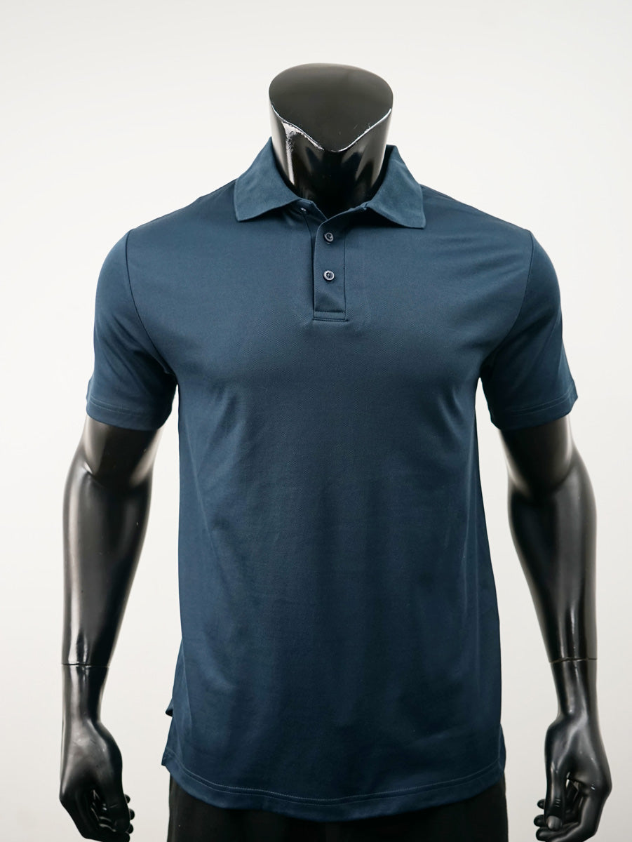 Plain Colour Poly Face Cotton Backing S/S Polo detail