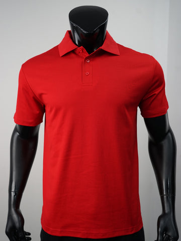 Plain Colour Poly Face Cotton Backing S/S Polo detail