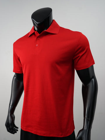 Plain Colour Poly Face Cotton Backing S/S Polo detail
