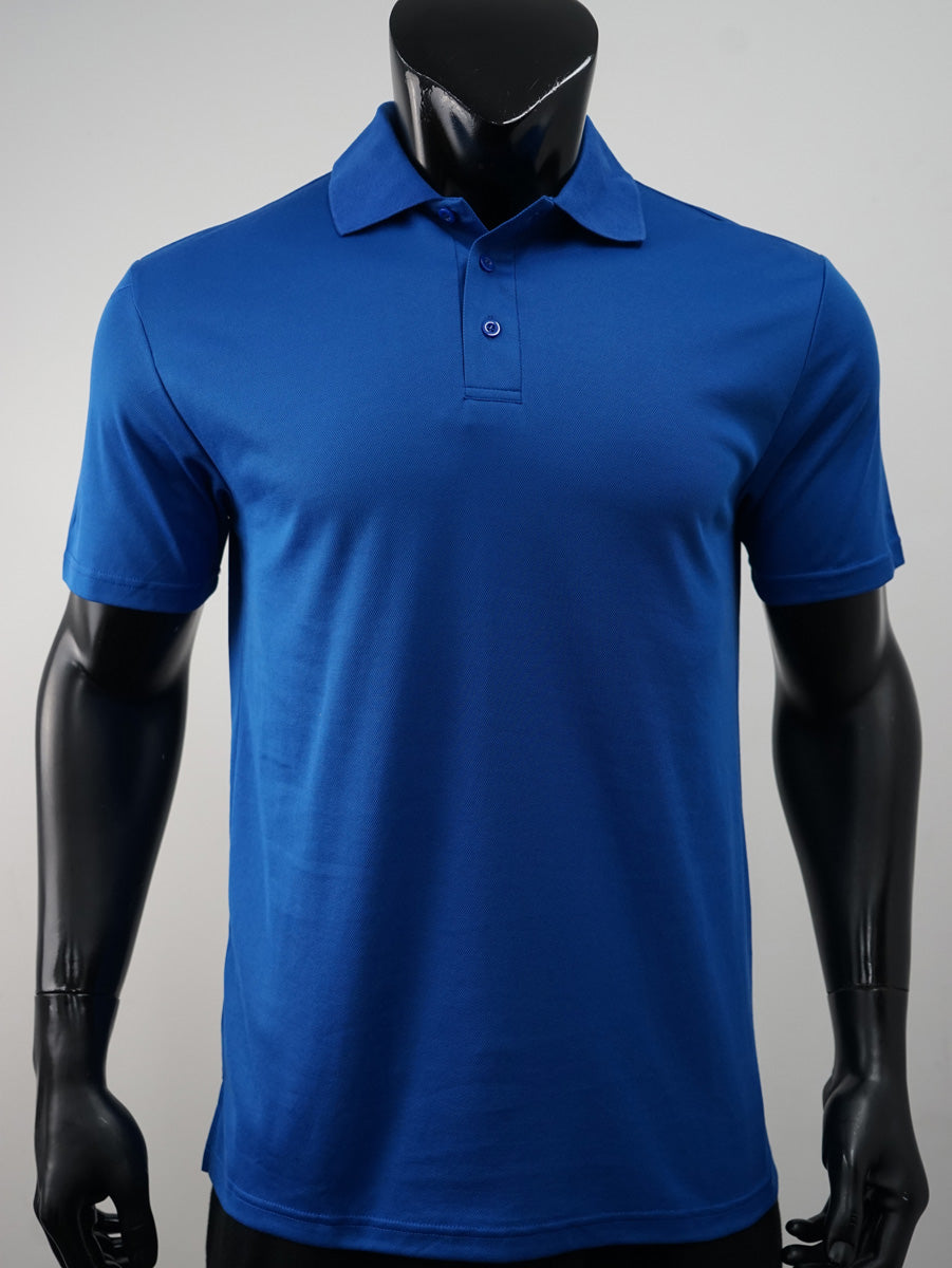 Plain Colour Poly Face Cotton Backing S/S Polo detail