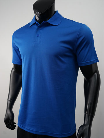 Plain Colour Poly Face Cotton Backing S/S Polo detail