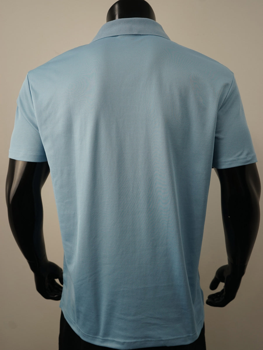 Plain Colour Poly Face Cotton Backing S/S Polo detail