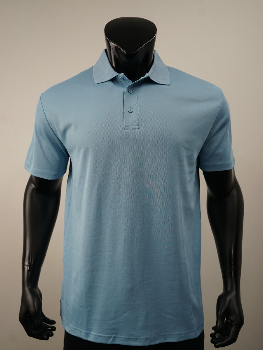 Plain Colour Poly Face Cotton Backing S/S Polo detail