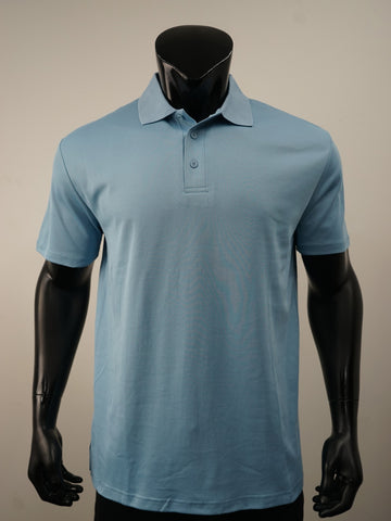 Plain Colour Poly Face Cotton Backing S/S Polo detail