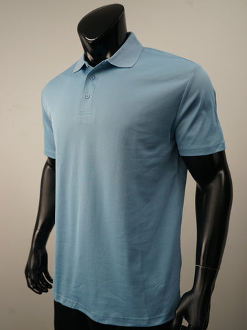 Plain Colour Poly Face Cotton Backing S/S Polo detail